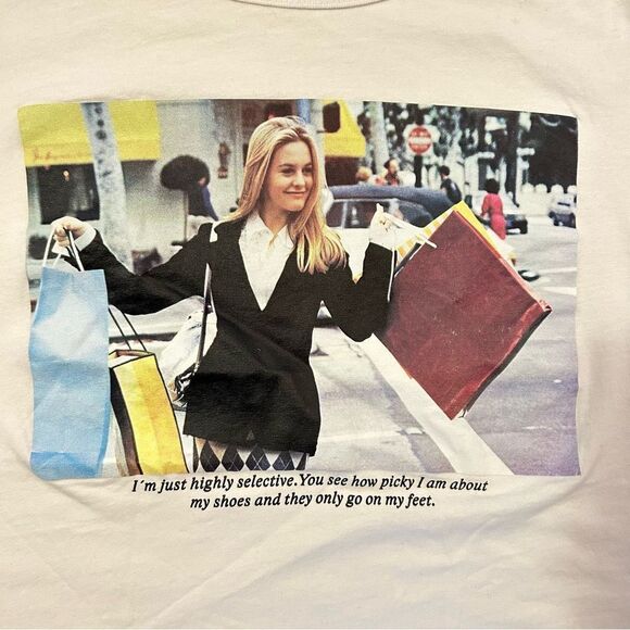 Zara Officially Licensed Clueless Tee White - S - Picture 8 of 13